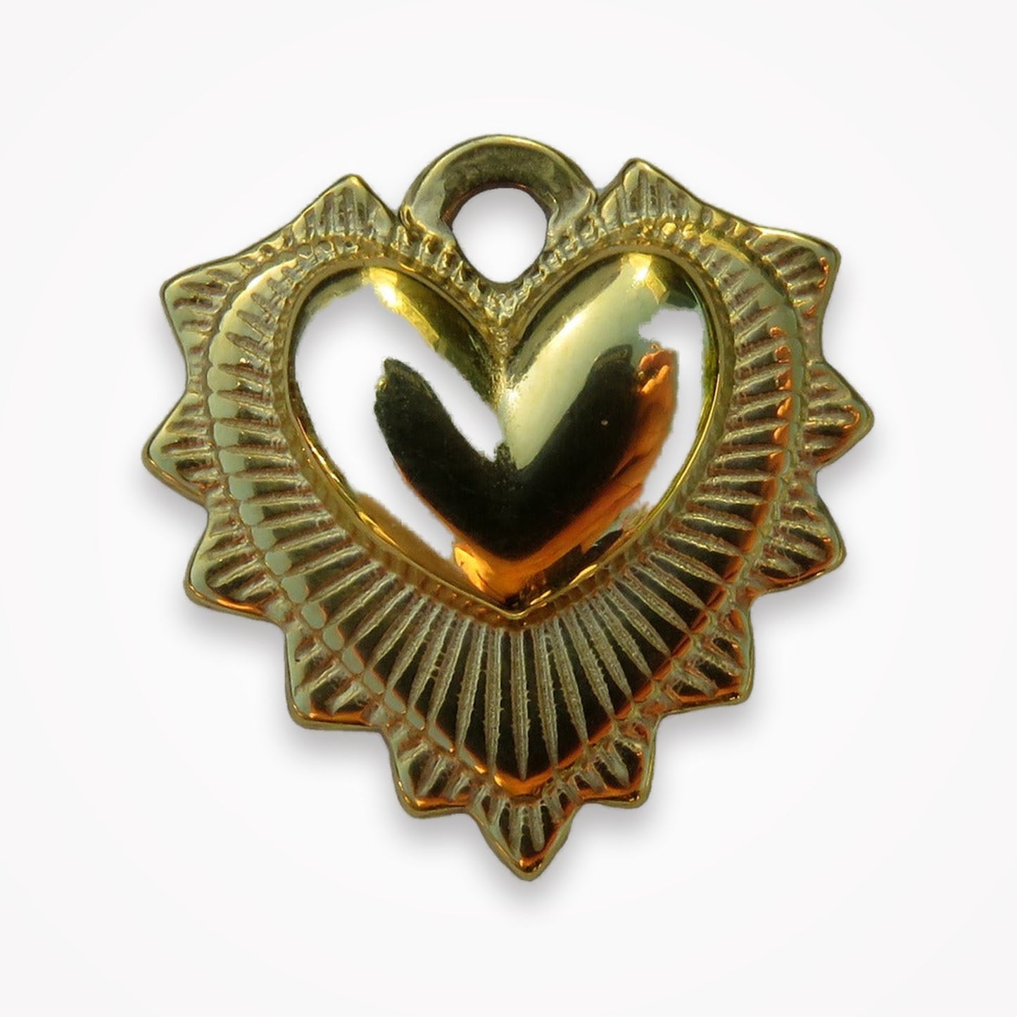 Sunburst Heart Charm
