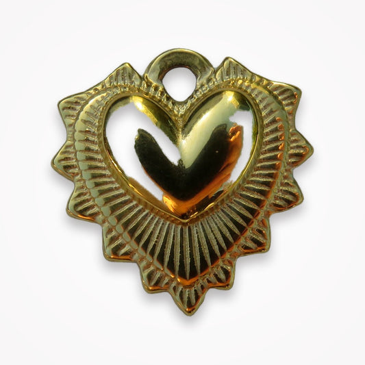 Sunburst Heart Charm