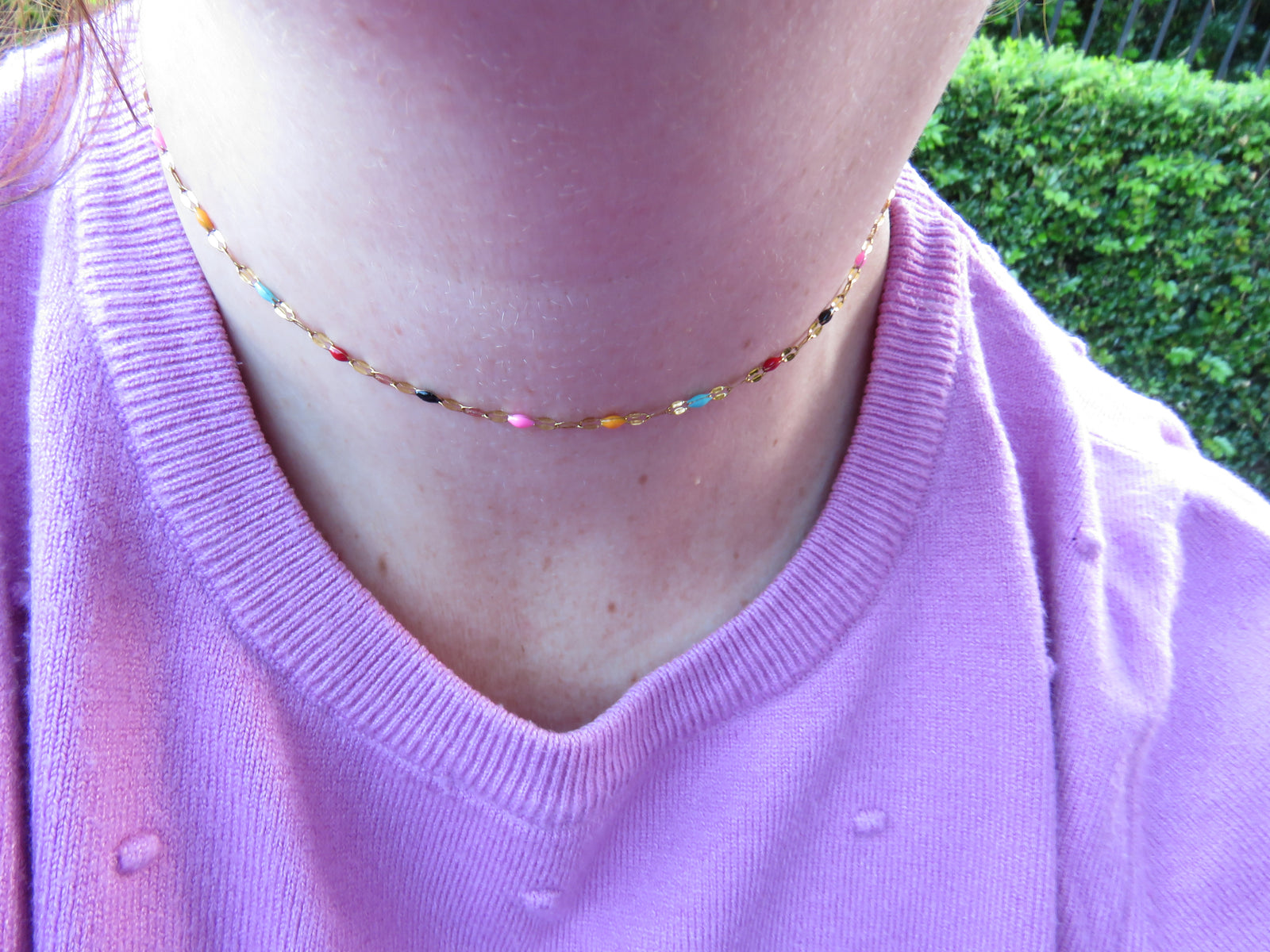 Rainbow Lip Chain