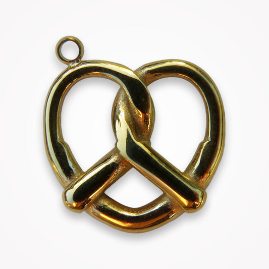 Pretzel heart Charm