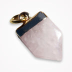 Rose Quartz point charm