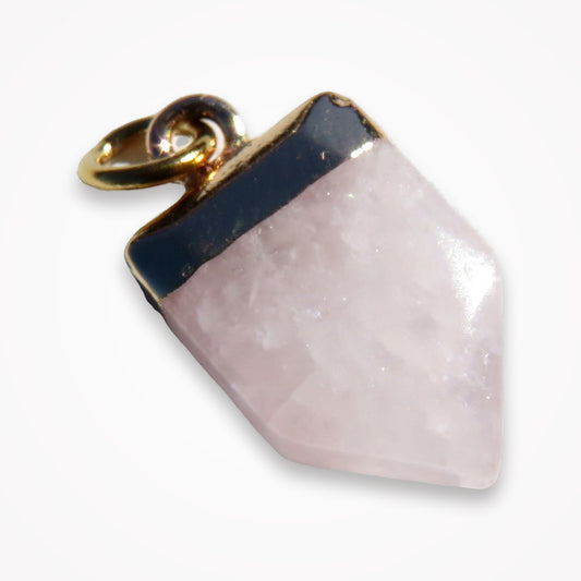 Rose Quartz point charm
